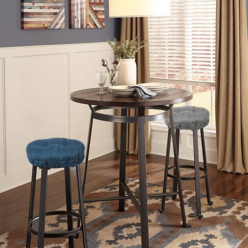 baibu Stool Covers Round, Super Soft Round Bar Stool Cushion Covers Seat Cushion - One Cushion Onlyï¼ˆGrey,15" (38cm) - Image 3